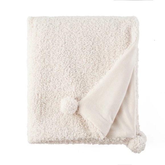 Jillian Harris x Canvas White Sherpa Throw - Picture 2 of 4